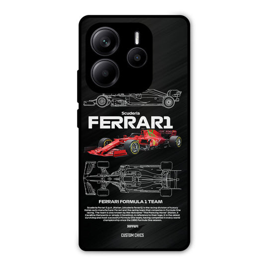 Red Formula Car Redmi Note 14 Mobile Back Cover - Car&Bike PrintShield Case
