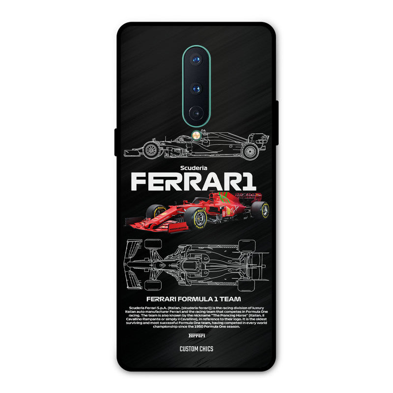 Red Formula Car Oneplus 8 Mobile Back Cover - Car&Bike PrintShield Case