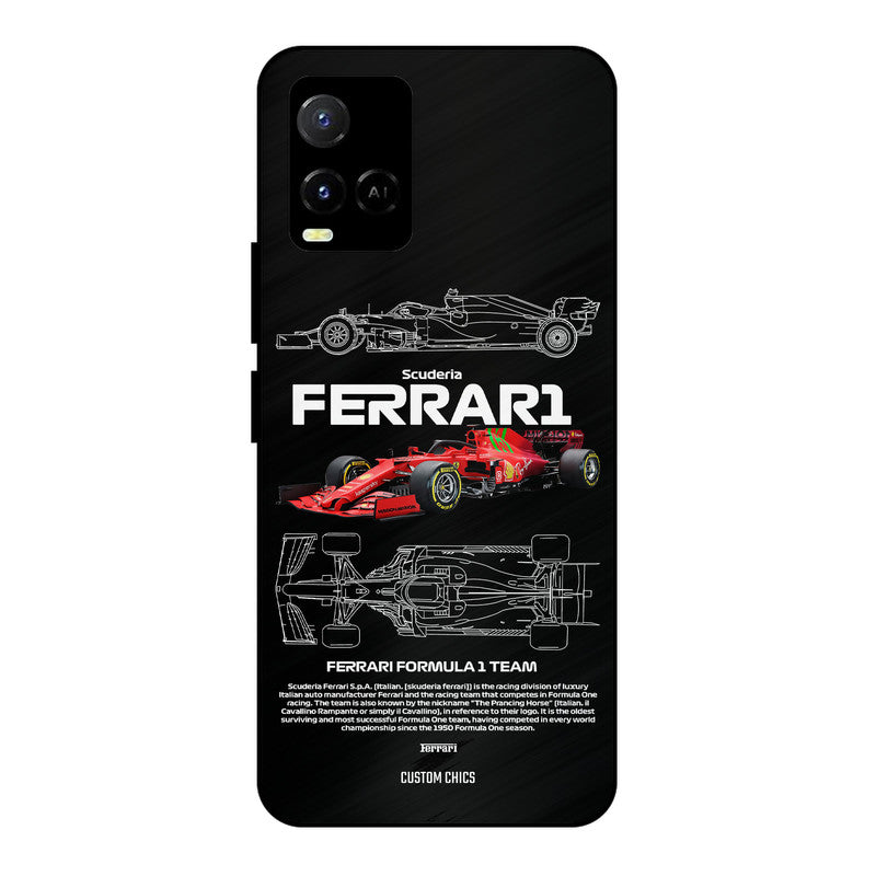 Red Formula Car Vivo Y33s Mobile Back Cover - Car&Bike PrintShield Case