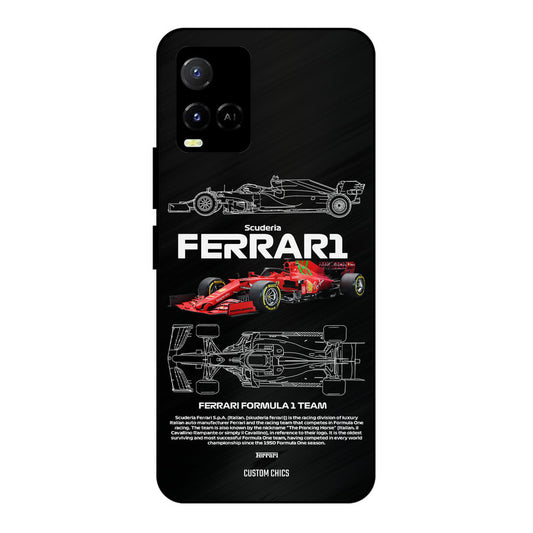 Red Formula Car Vivo Y33s Mobile Back Cover - Car&Bike PrintShield Case