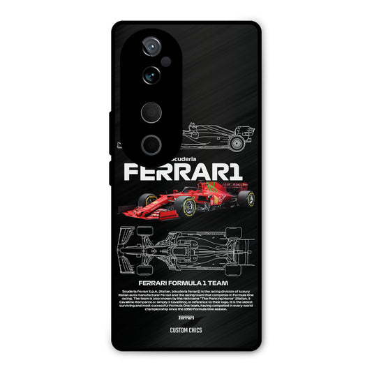 Red Formula Car Vivo V40 Mobile Back Cover - Car&Bike PrintShield Case