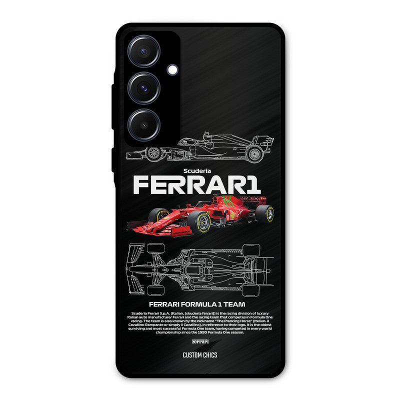 Red Formula Car Samsung Galaxy A55 5G Mobile Back Cover - Car&Bike PrintShield Case