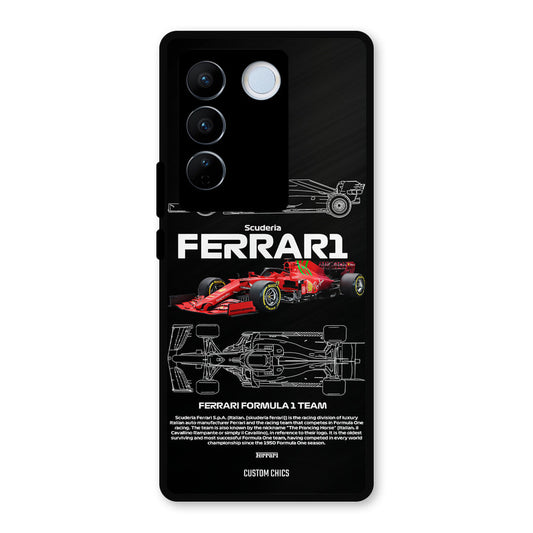 Red Formula Car Vivo V27 Pro Mobile Back Cover - Car&Bike PrintShield Case