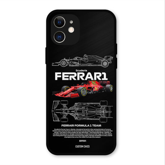 Red Formula Car iPhone 12 Mobile Back Cover - Car&Bike PrintShield Case