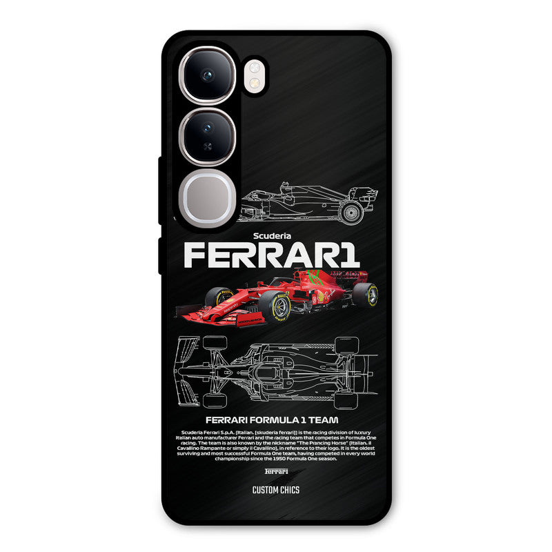 Red Formula Car Vivo Y300 Mobile Back Cover - Car&Bike PrintShield Case