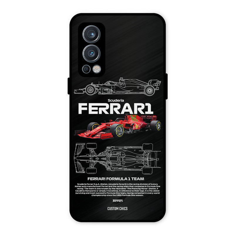 Red Formula Car OnePlus Nord 2 5G Mobile Back Cover - Car&Bike PrintShield Case