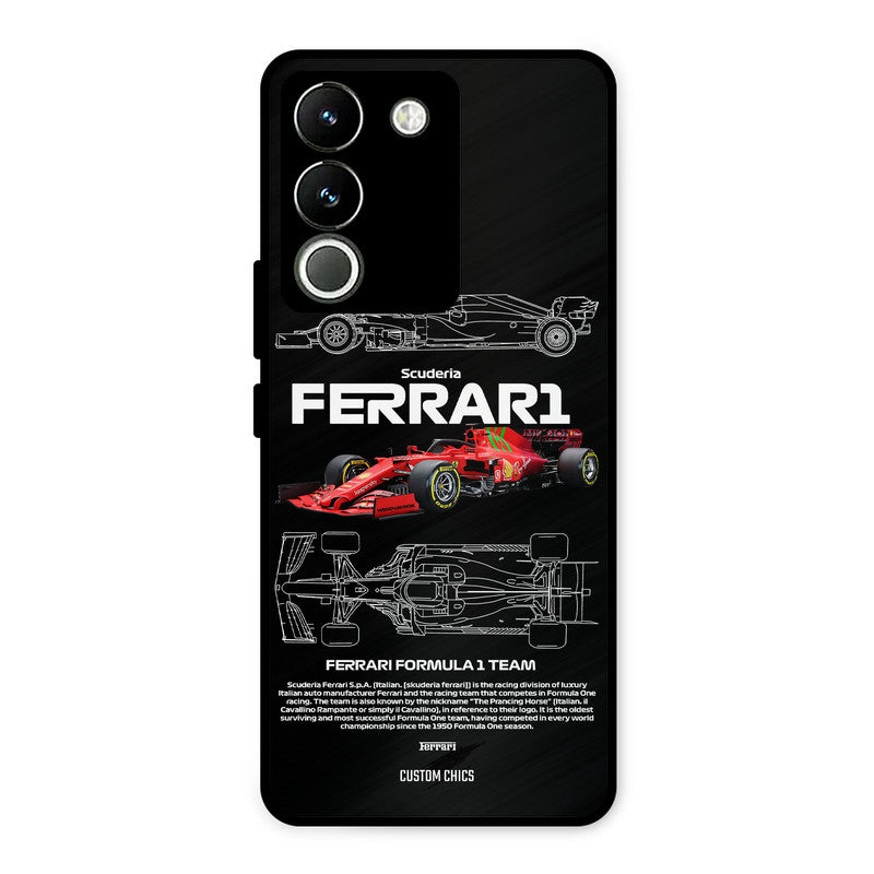 Red Formula Car Vivo Y200 Mobile Back Cover - Car&Bike PrintShield Case