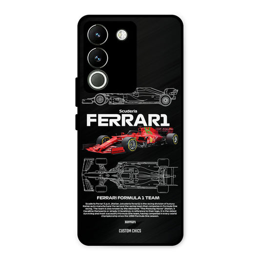 Red Formula Car Vivo Y200 Mobile Back Cover - Car&Bike PrintShield Case