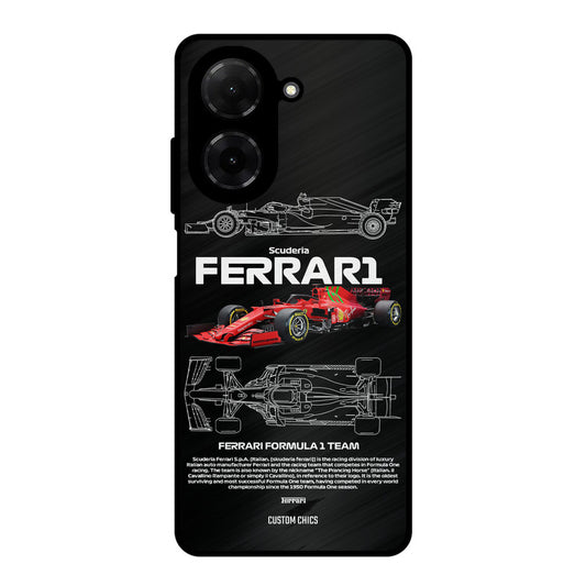Red Formula Car Poco C71 Mobile Back Cover - Car&Bike PrintShield Case