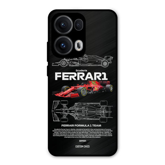 Red Formula Car Oppo Reno 13 Pro 5G Mobile Back Cover - Car&Bike PrintShield Case