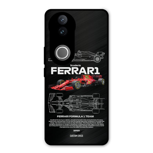 Red Formula Car Vivo V50 Mobile Back Cover - Car&Bike PrintShield Case