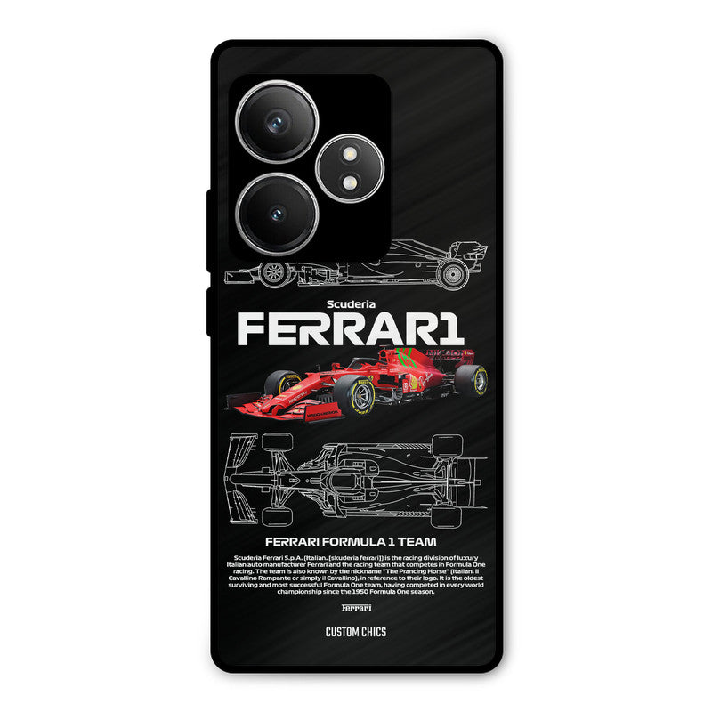 Red Formula Car Realme GT 6T Mobile Back Cover - Car&Bike PrintShield Case