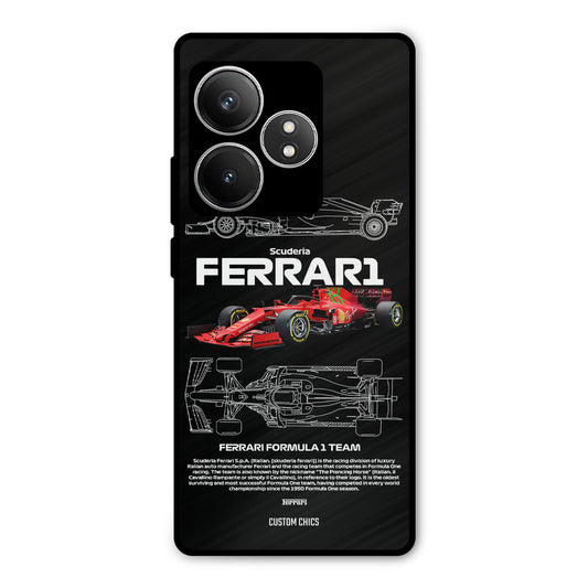 Red Formula Car Realme GT 6T Mobile Back Cover - Car&Bike PrintShield Case