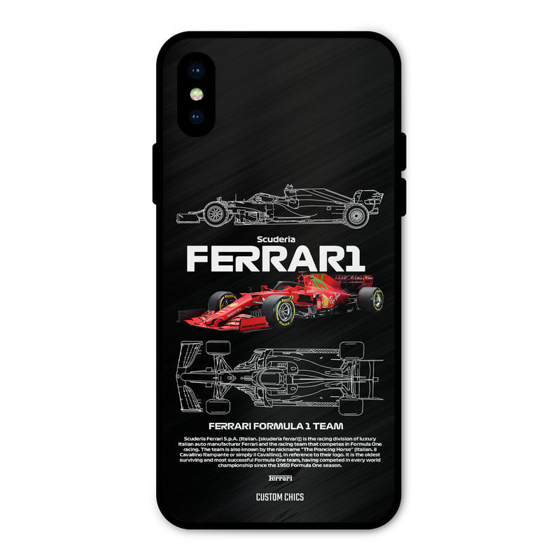 Red Formula Car iPhone X Mobile Back Cover - Car&Bike PrintShield Case