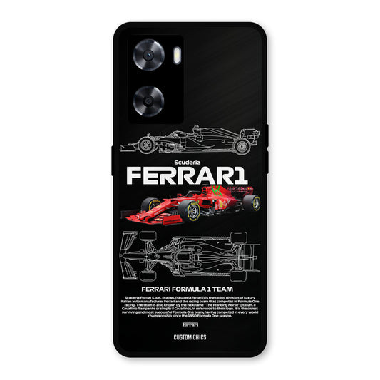 Red Formula Car Oppo A57 2022 Mobile Back Cover - Car&Bike PrintShield Case