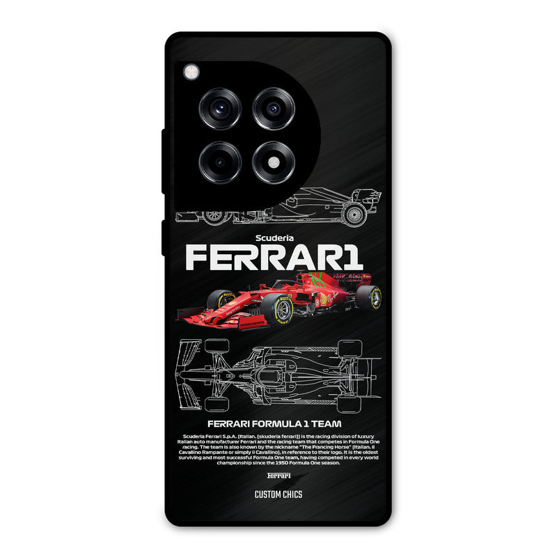 Red Formula Car OnePlus 12R Mobile Back Cover - Car&Bike PrintShield Case