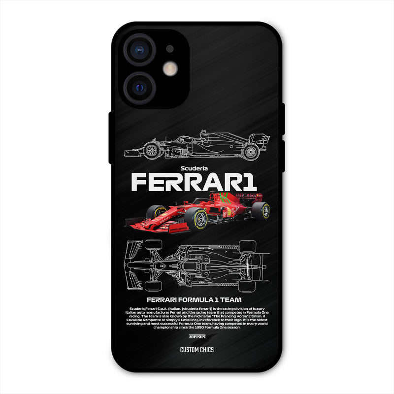 Red Formula Car iPhone 12 Mini Mobile Back Cover - Car&Bike PrintShield Case