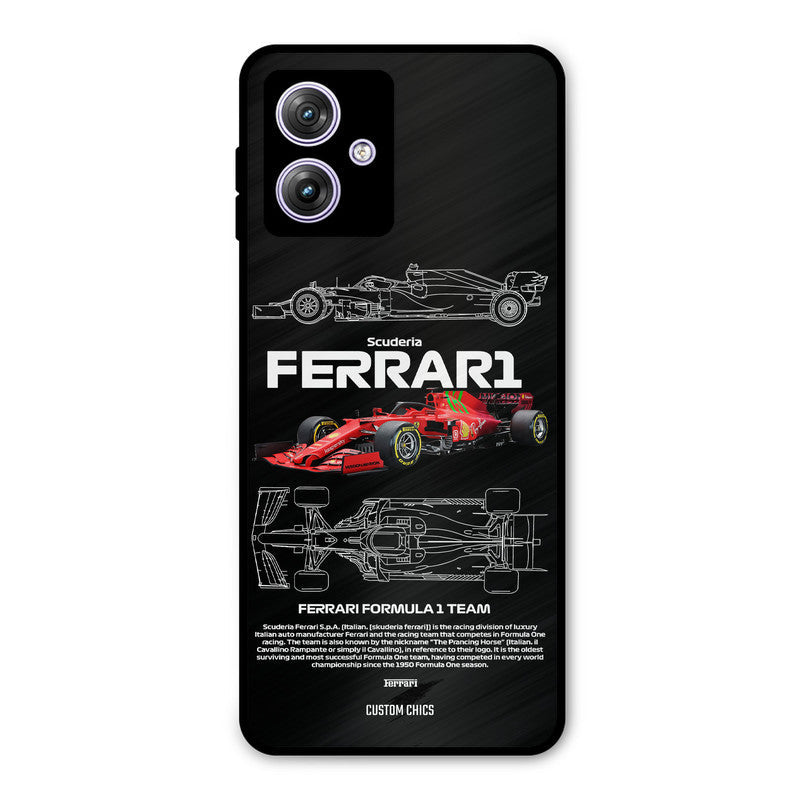 Red Formula Car Moto G54 Mobile Back Cover - Car&Bike PrintShield Case