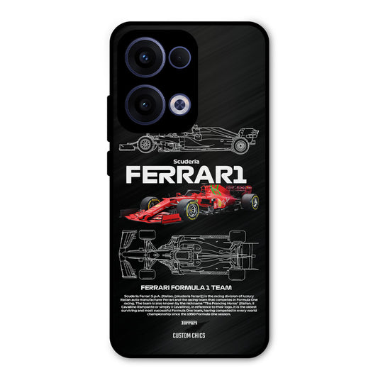 Red Formula Car Oppo Reno 13 5G Mobile Back Cover - Car&Bike PrintShield Case