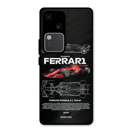 Red Formula Car Vivo V30 Mobile Back Cover - Car&Bike PrintShield Case