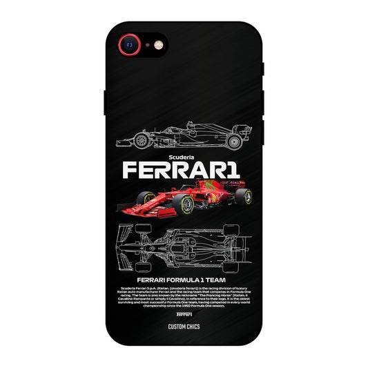 Red Formula Car iPhone SE 2020 Mobile Back Cover - Car&Bike PrintShield Case