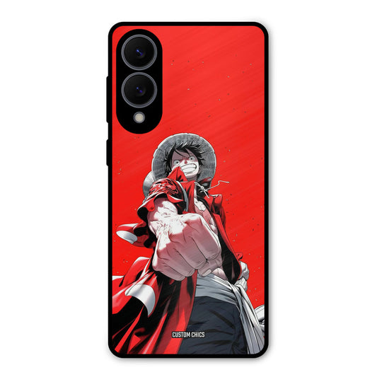 Red Luffy Samsung Galaxy S25 Edge Mobile Back Cover - Anime PrintShield Case