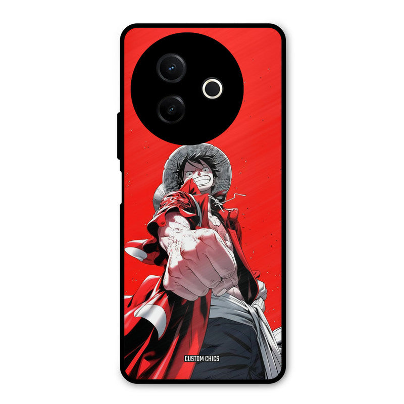 Red Luffy Vivo Y39 Mobile Back Cover - Anime PrintShield Case