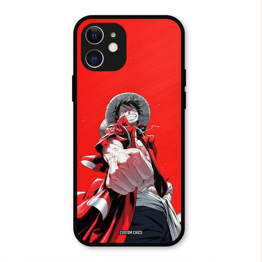Red Luffy iPhone 12 Mobile Back Cover - Anime PrintShield Case