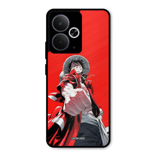 Red Luffy Realme 14T Mobile Back Cover - Anime PrintShield Case