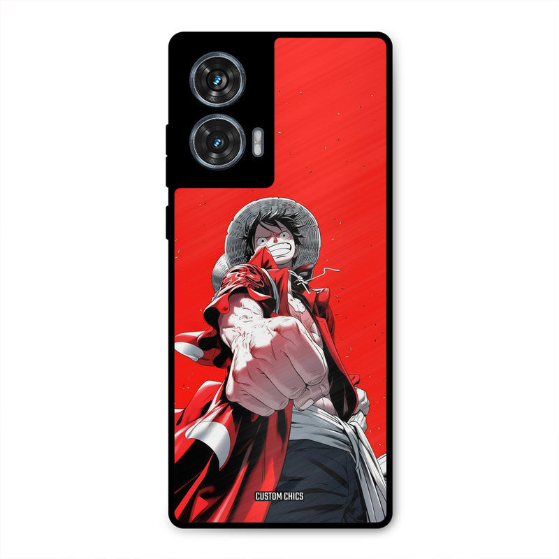 Red Luffy Moto G96 Mobile Back Cover - Anime PrintShield Case