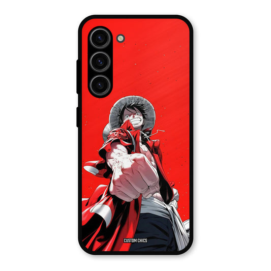 Red Luffy Samsung Galaxy S23 Mobile Back Cover - Anime PrintShield Case