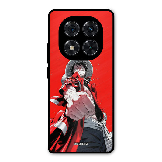 Red Luffy Poco X7 Mobile Back Cover - Anime PrintShield Case