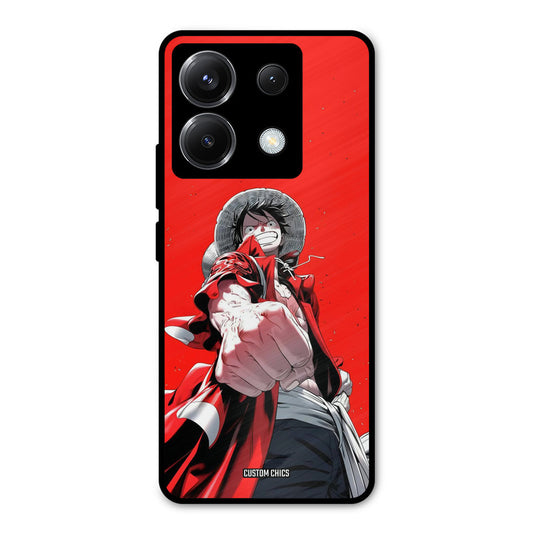 Red Luffy Poco X6 Mobile Back Cover - Anime PrintShield Case