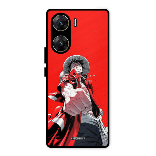 Red Luffy Vivo V29e Mobile Back Cover - Anime PrintShield Case