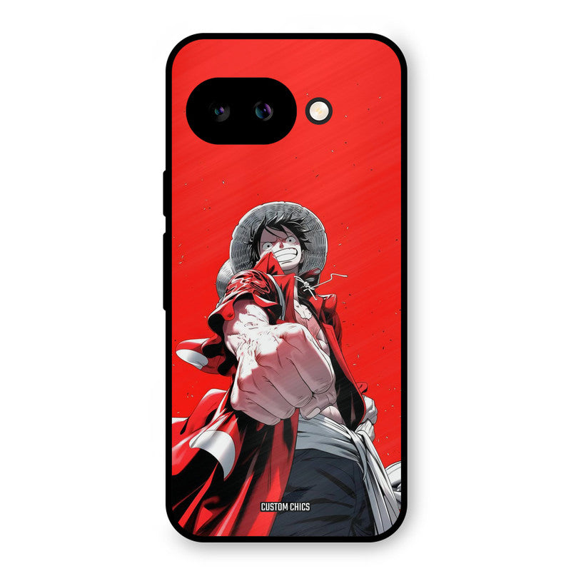 Red Luffy Google Pixel 9A Mobile Back Cover - Anime PrintShield Case