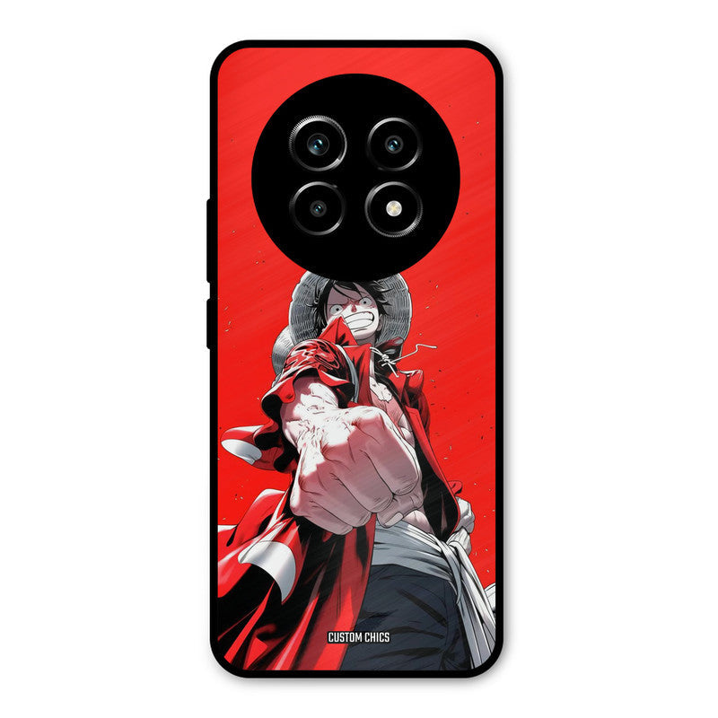 Red Luffy Realme 14 Pro lite Mobile Back Cover - Anime PrintShield Case
