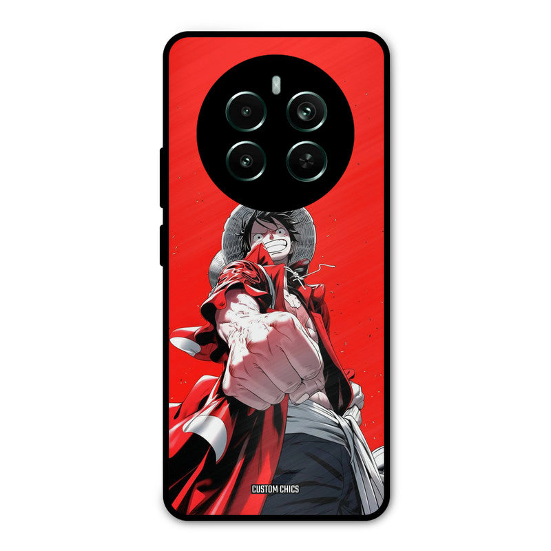 Red Luffy Realme 12 Plus Mobile Back Cover - Anime PrintShield Case
