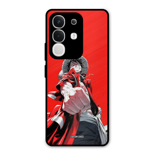 Red Luffy Vivo T4x Mobile Back Cover - Anime PrintShield Case