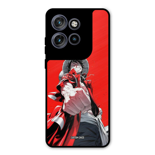 Red Luffy Motorola Edge 50 Neo Mobile Back Cover - Anime PrintShield Case