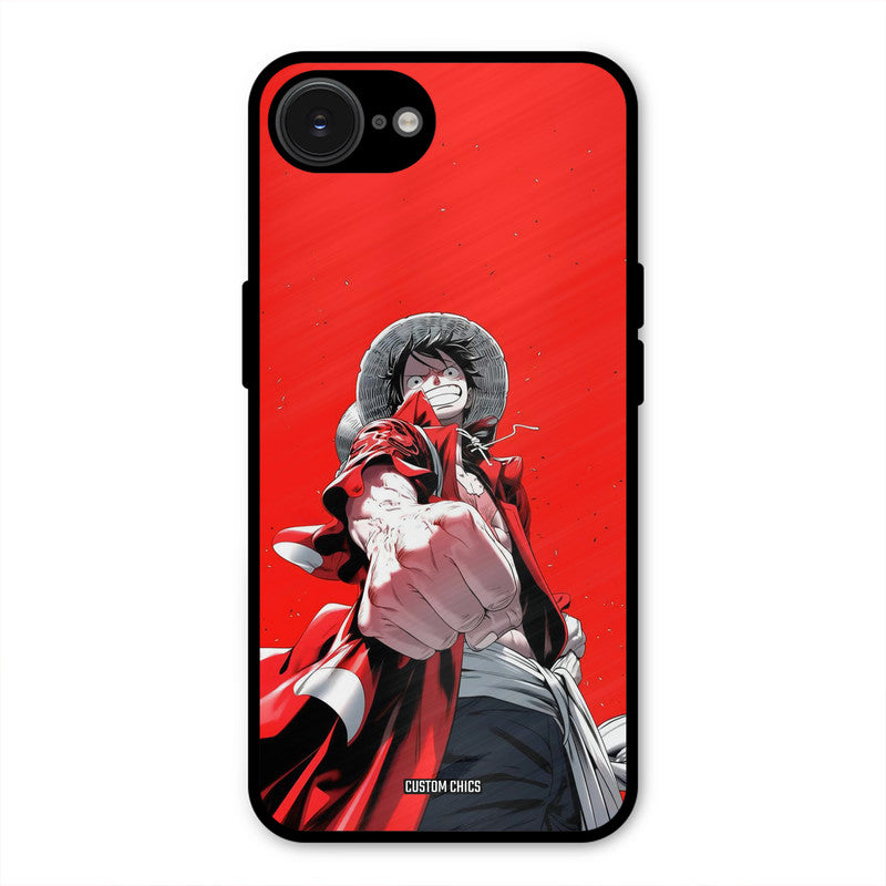 Red Luffy iPhone 16e Mobile Back Cover - Anime PrintShield Case