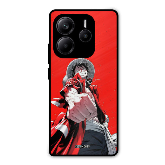 Red Luffy Redmi Note 14 Mobile Back Cover - Anime PrintShield Case