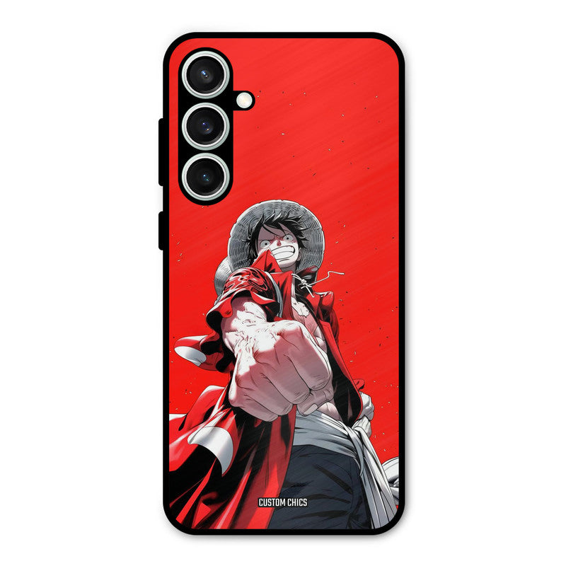 Red Luffy Samsung Galaxy S23 FE Mobile Back Cover - Anime PrintShield Case