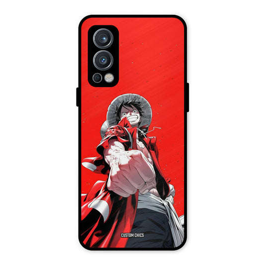Red Luffy OnePlus Nord 2 5G Mobile Back Cover - Anime PrintShield Case
