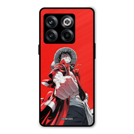 Red Luffy Oneplus 10T Mobile Back Cover - Anime PrintShield Case