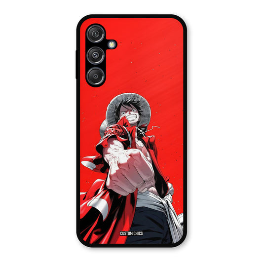 Red Luffy Samsung Galaxy M34 5G Mobile Back Cover - Anime PrintShield Case