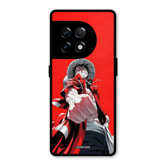 Red Luffy OnePlus 11R Mobile Back Cover - Anime PrintShield Case