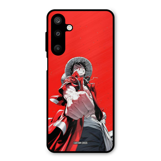 Red Luffy Samsung Galaxy M16 Mobile Back Cover - Anime PrintShield Case