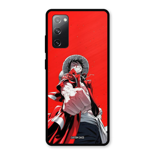 Red Luffy Samsung Galaxy S20 FE 5G Mobile Back Cover - Anime PrintShield Case
