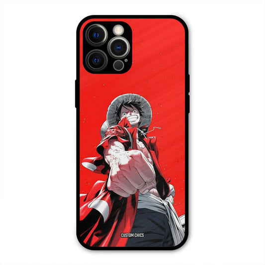 Red Luffy iPhone 12 Pro Max Mobile Back Cover - Anime PrintShield Case