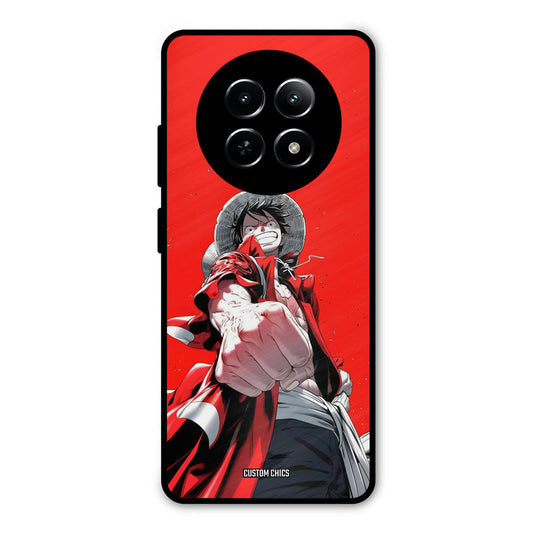 Red Luffy Realme Narzo N65 Mobile Back Cover - Anime PrintShield Case